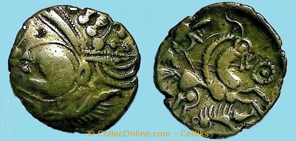 hémistatère au sanglier et à l'annelet perlé monnaies antiques celtes hemistatere au sanglier et a annelet perle