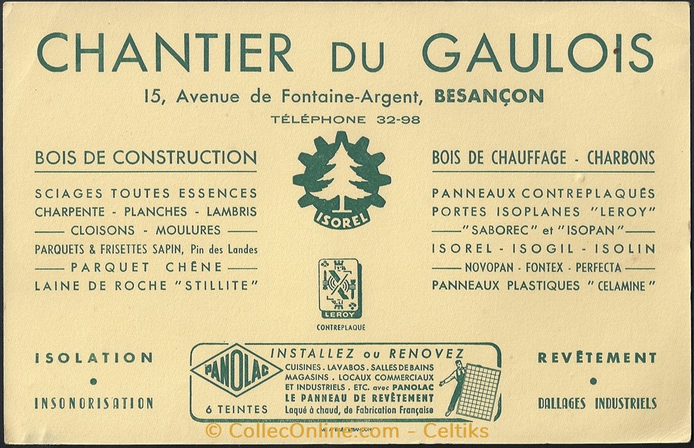 objets publicitaires buvards buvard chantier du gaulois