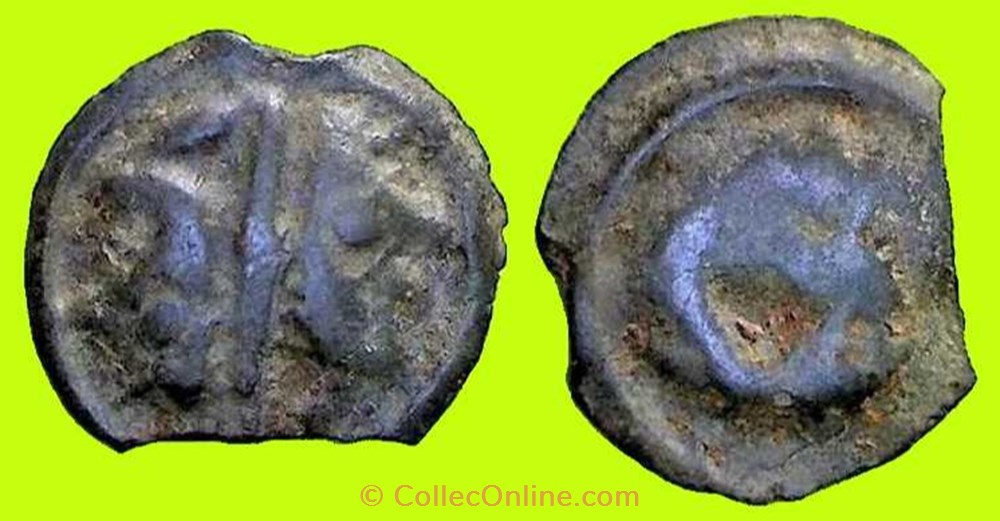 potin à la tête janiforme monnaies antiques celtes potin a la tete janiforme