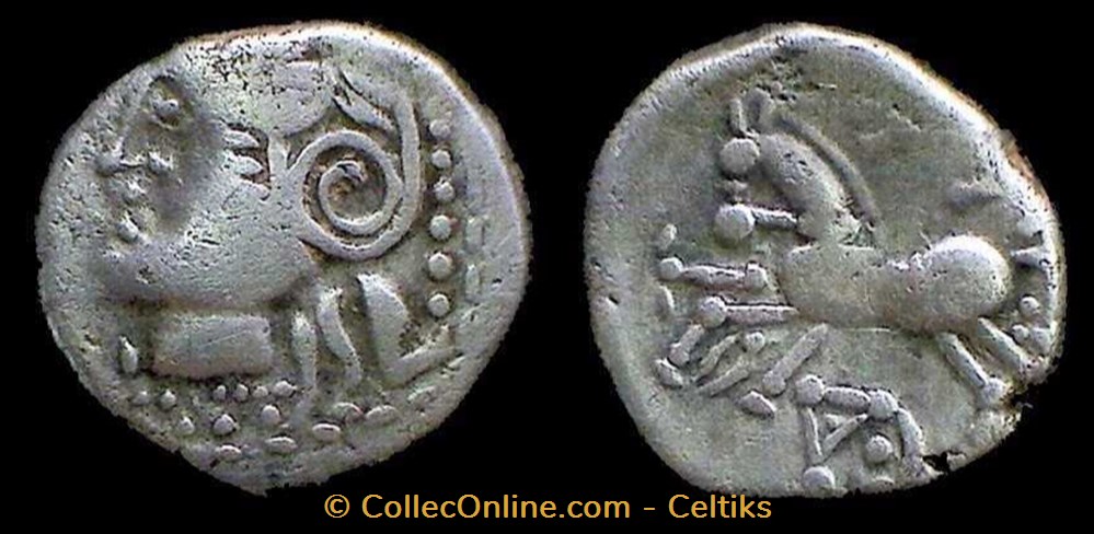 denier KALETEDOY - A2 monnaies antiques celtes denier kaletedoy a2