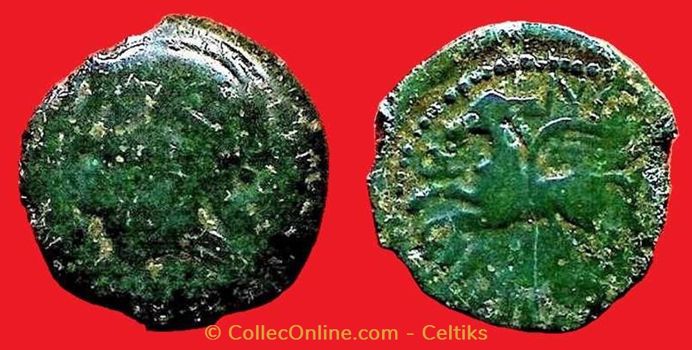 bronze CRICIRONIS type 4# monnaies antiques a celtes bronze cricironis type 4