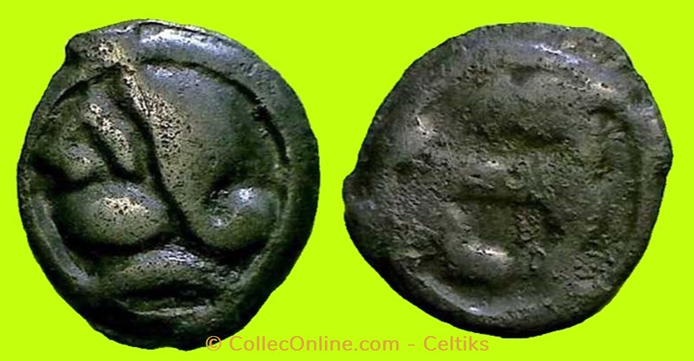 monnaies antiques celtes potin au cheval retournant la tete a