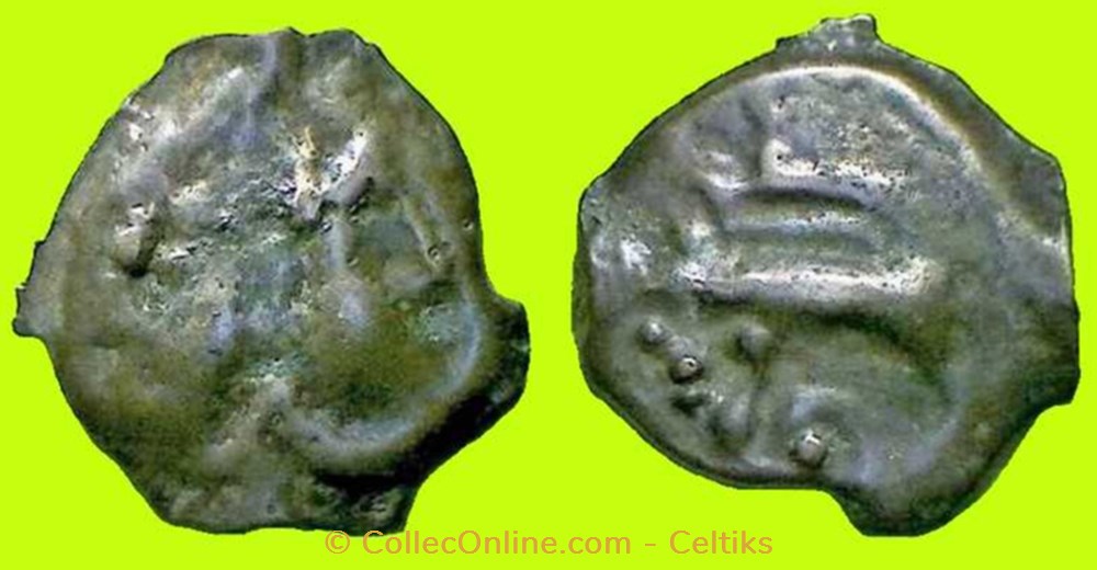 potin à la tête janiforme monnaies antiques celtes potin a la tete janiforme