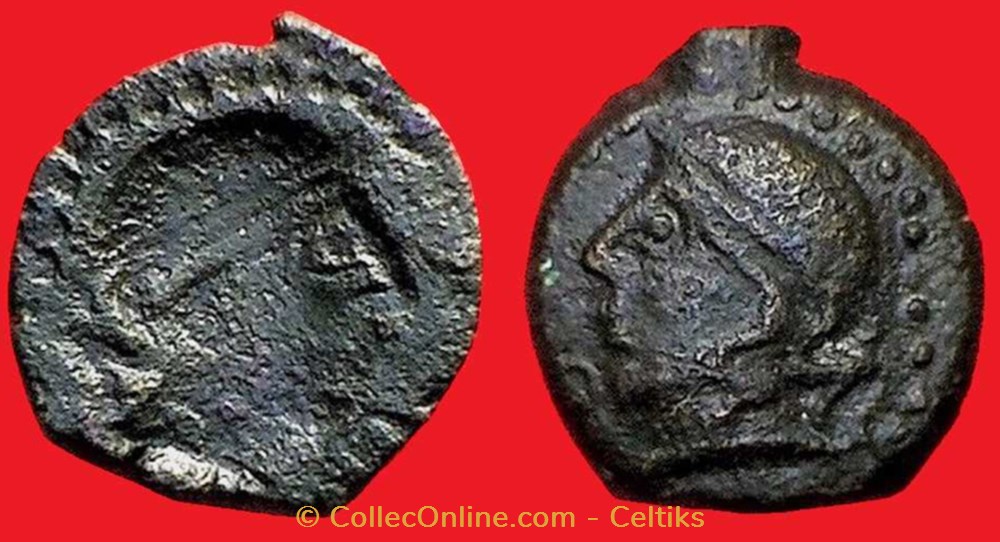 bronze au cheval et au sanglier * monnaies antiques celtes bronze au cheval et au sanglier