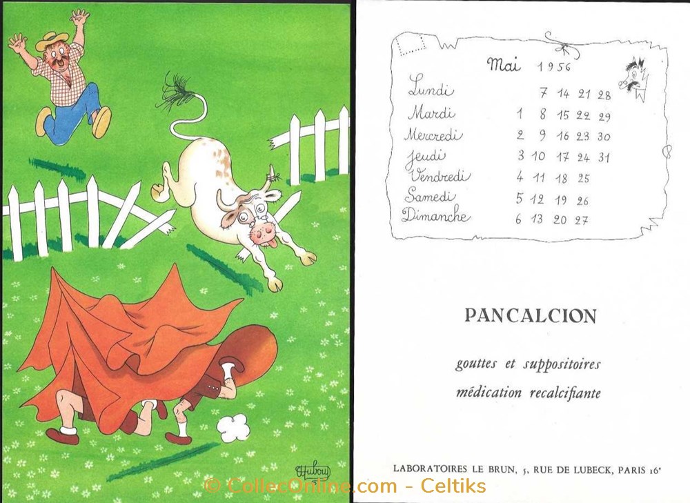 laboratoire LE BRUN 1956 - DUBOUT b objets publicitaires laboratoire le brun 1956 dubout b