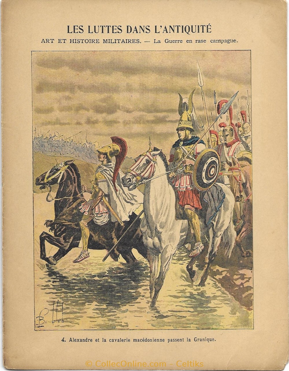 protège cahier - les luttes dans l'antiquité documents anciens buvards cahiers illustres protege cahier les luttes dans antiquite