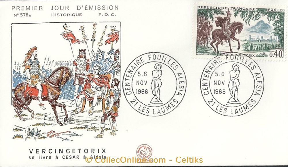 enveloppe - VERCINGETORIX timbre europe france enveloppe vercingetorix