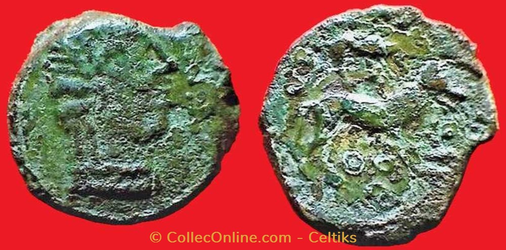bronze au loup et au sanglier monnaies antiques celtes bronze au loup et au sanglier