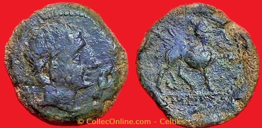 monnaies antiques celtes castulo as de bronze pegase