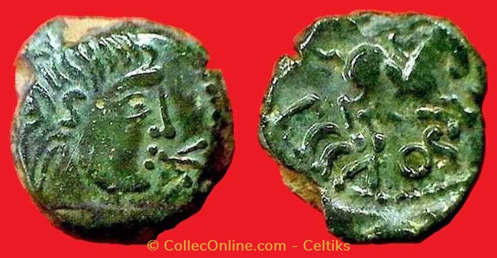bronze ECCAIOS au cavalier monnaies antiques celtes bronze eccaios au cavalier