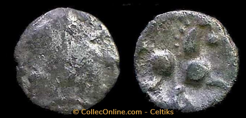 monnaies antiques celtes fraction au cheval et au triangle e