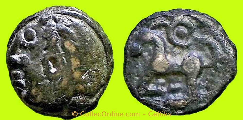 potin à la tête laurée monnaies antiques celtes potin a la tete lauree