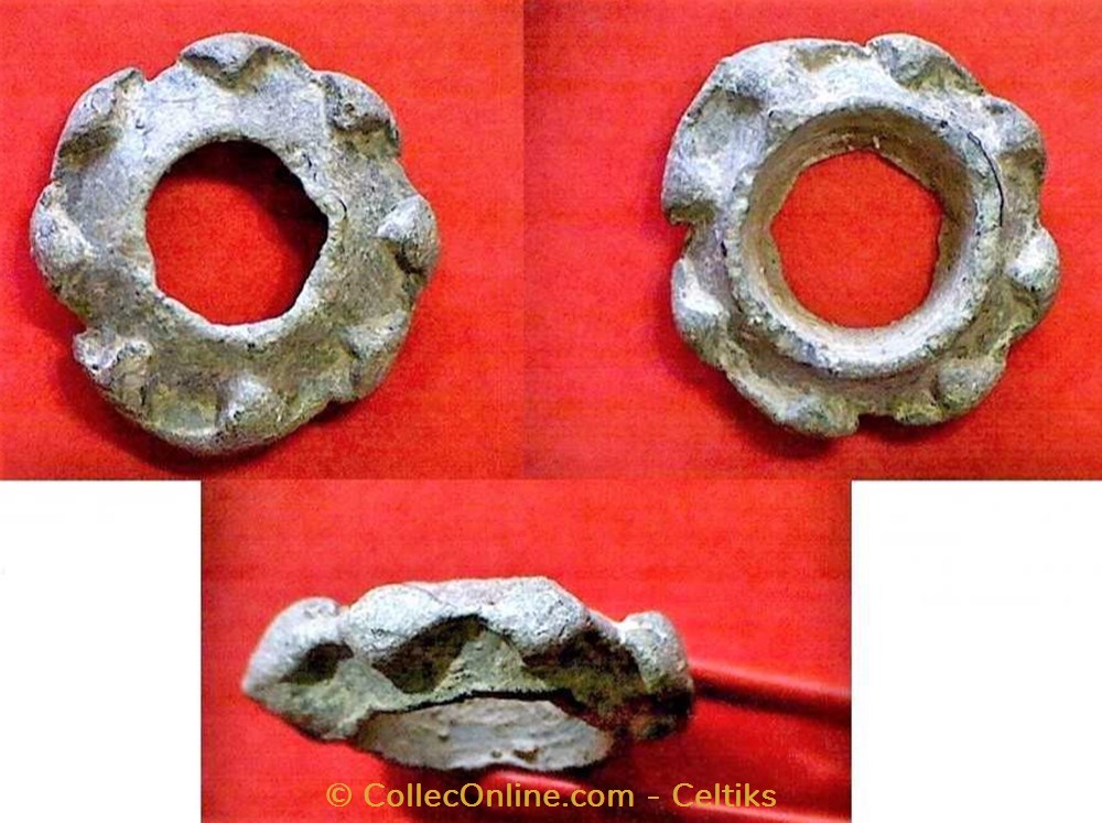 art antiquites archeologie europe fusaiole 8 cabochons