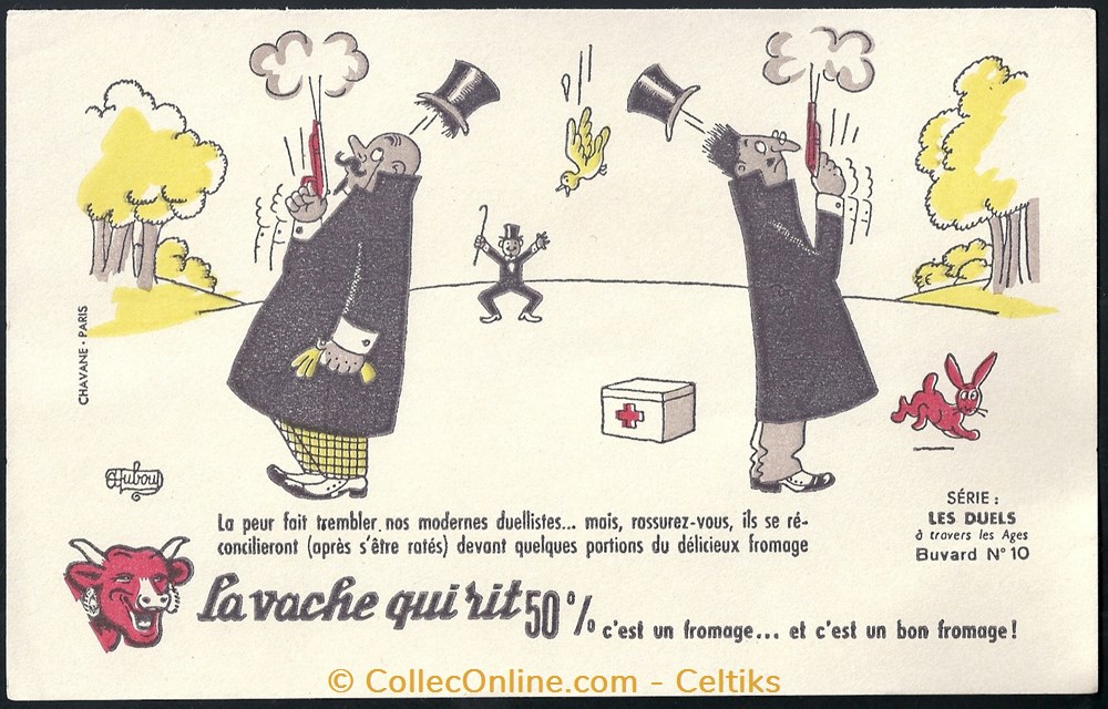 DUBOUT - duel 2 2 objets publicitaires buvards dubout duel 2