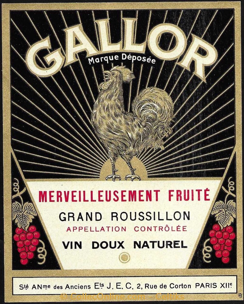 vin - GALLOR art de la table argenterie bistrot alimentation etiquettes vin gallor
