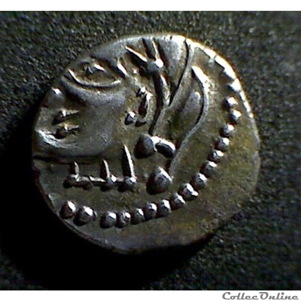 monnaie antique gauloise serie 1091 dt 3445 denier ivrc a annelet pointe
