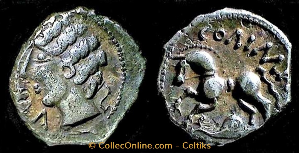 denier SOLIMA / COLIMA monnaies antiques celtes denier solima colima