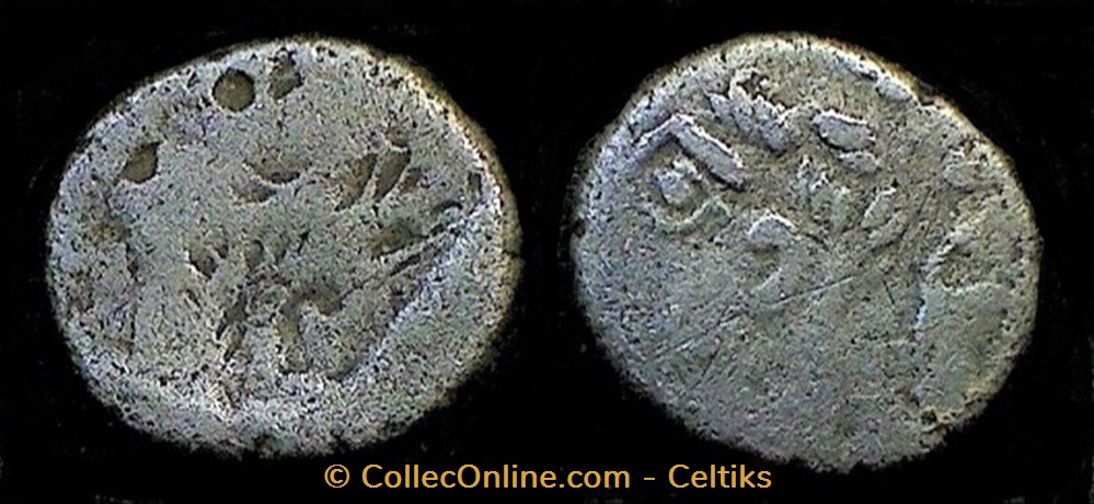 incus - denier DIASVLOS monnaie antique av jc ap gauloise incus denier diasvlos