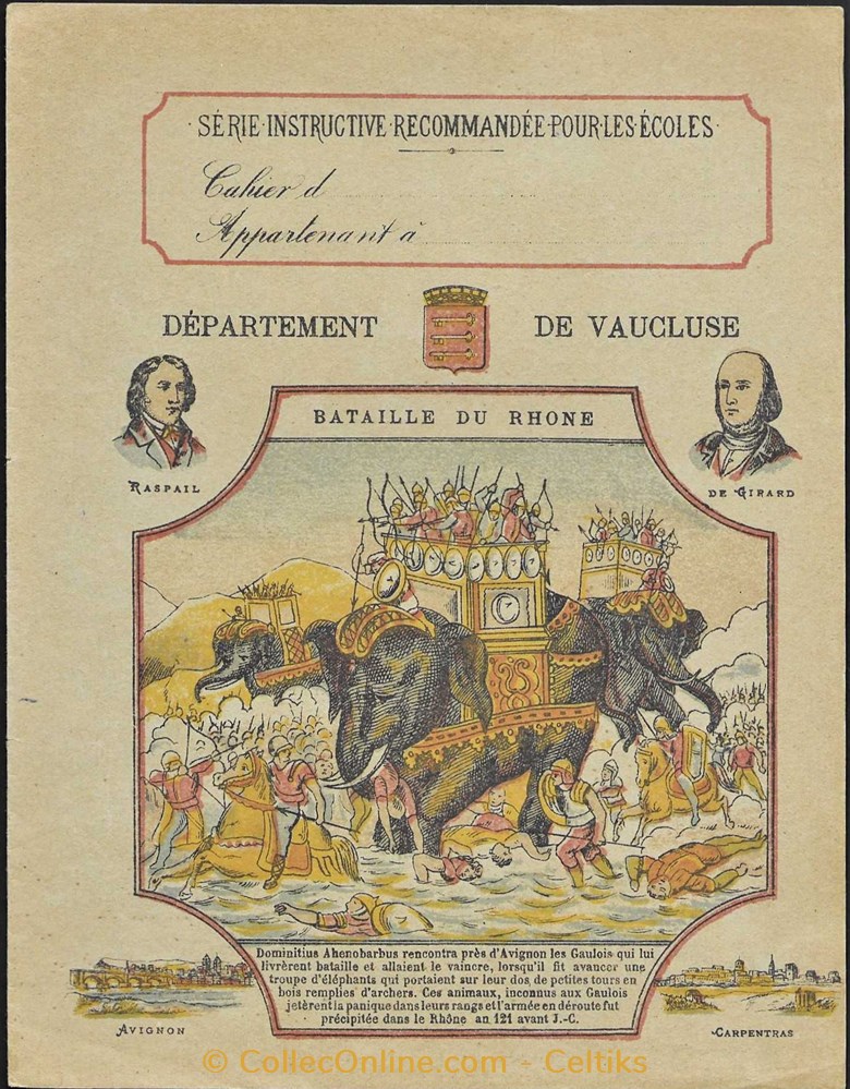 protège cahier - bataille du RHONE documents anciens buvards cahiers illustres protege cahier bataille du rhone