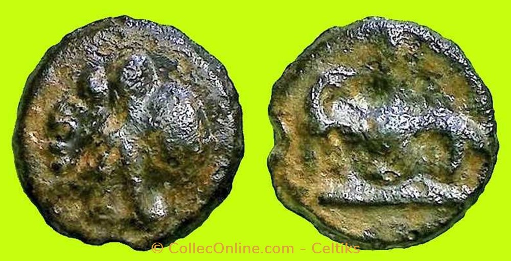 potin au taureau chargeant monnaies antiques celtes potin au taureau chargeant