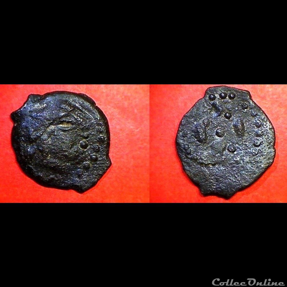 bronze aux traits 2 monnaie antique gauloise bronze aux traits 2