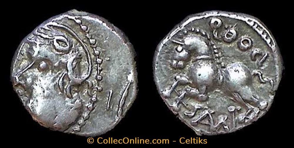 denier Q.DOCI / SAMF - type 1 monnaies antiques celtes denier q doci samf type 1