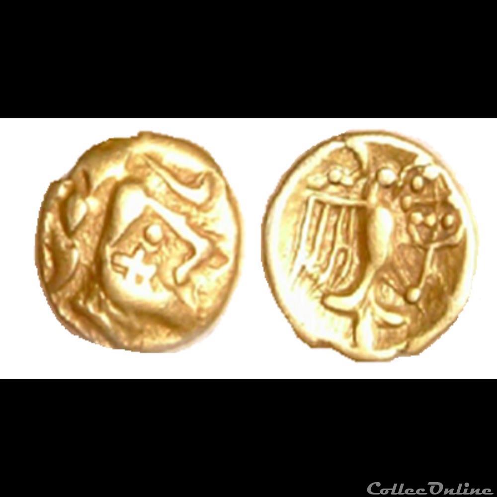 serie 505A DT 2570 var huitième de statère à l'aigle monnaie antique gauloise serie 505a dt 2570 var huitieme de statere a aigle
