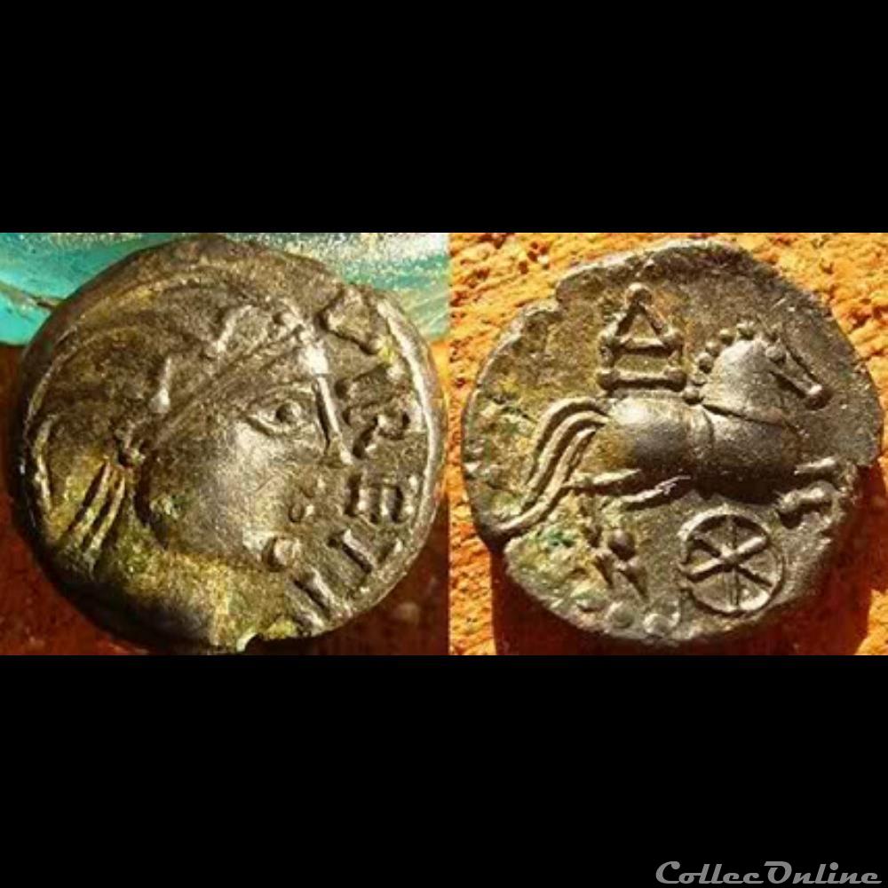 monnaie antique gauloise serie 1277 dt 3688 bronze viretios