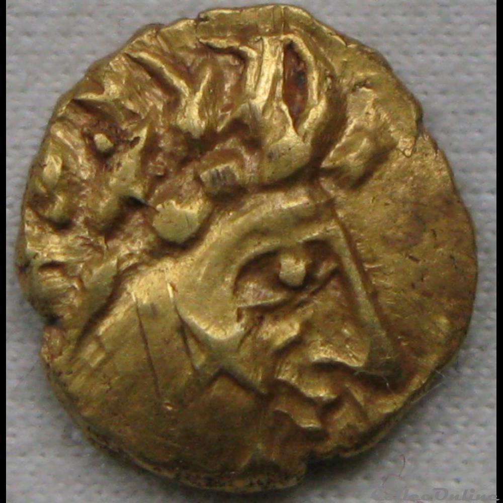 monnaie antique gauloise serie 505a dt 2570 var huitieme de statere a aigle