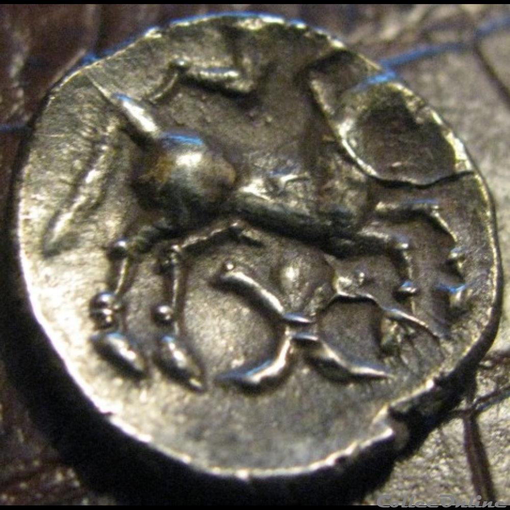 Drachme biturige- prototype crosses opposées monnaie antique gauloise drachme biturige prototype crosses opposees