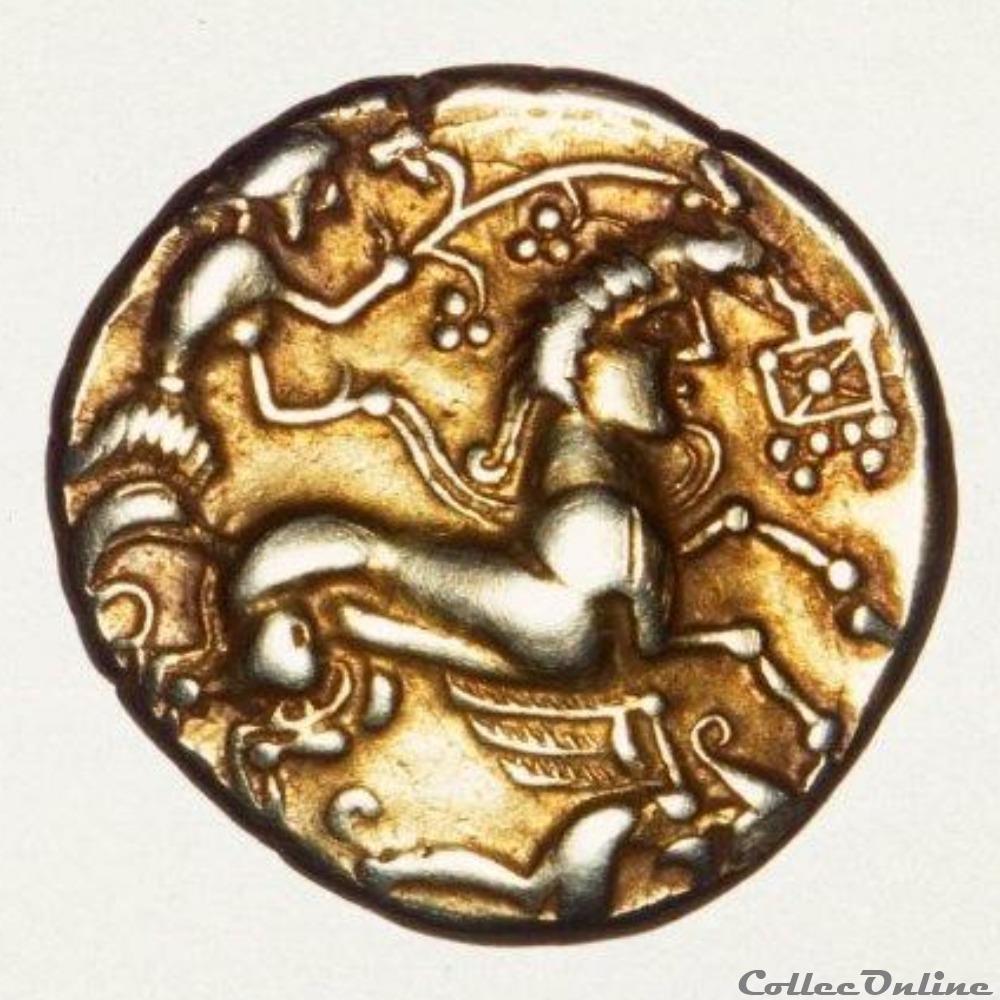 Série 275 DT 2116 statère au cheval-marin en cimier monnaie antique gauloise serie 275 dt 2116 statere au cheval marin en cimier