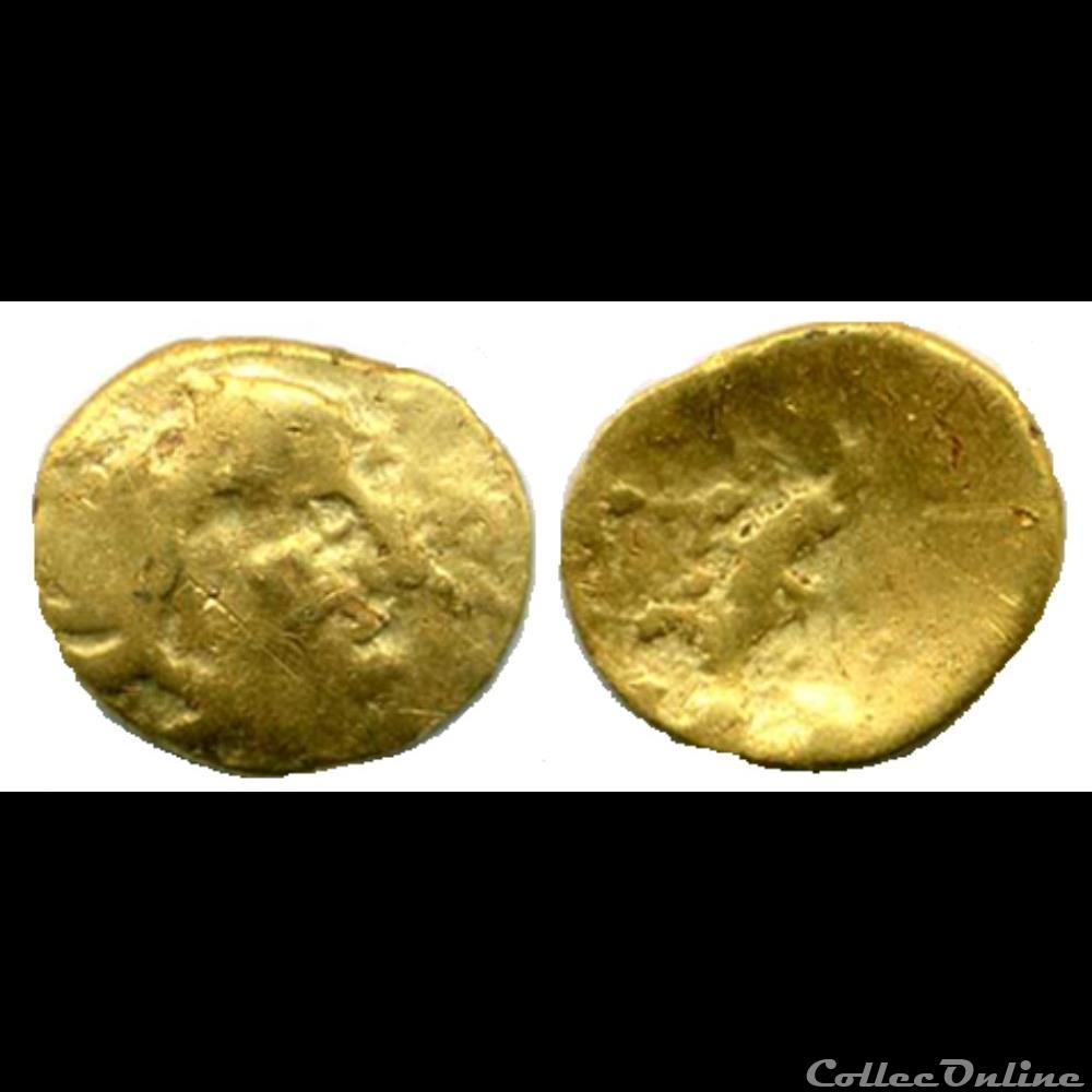 serie 505A DT 2570 var huitième de statère à l'aigle monnaie antique gauloise serie 505a dt 2570 var huitieme de statere a aigle