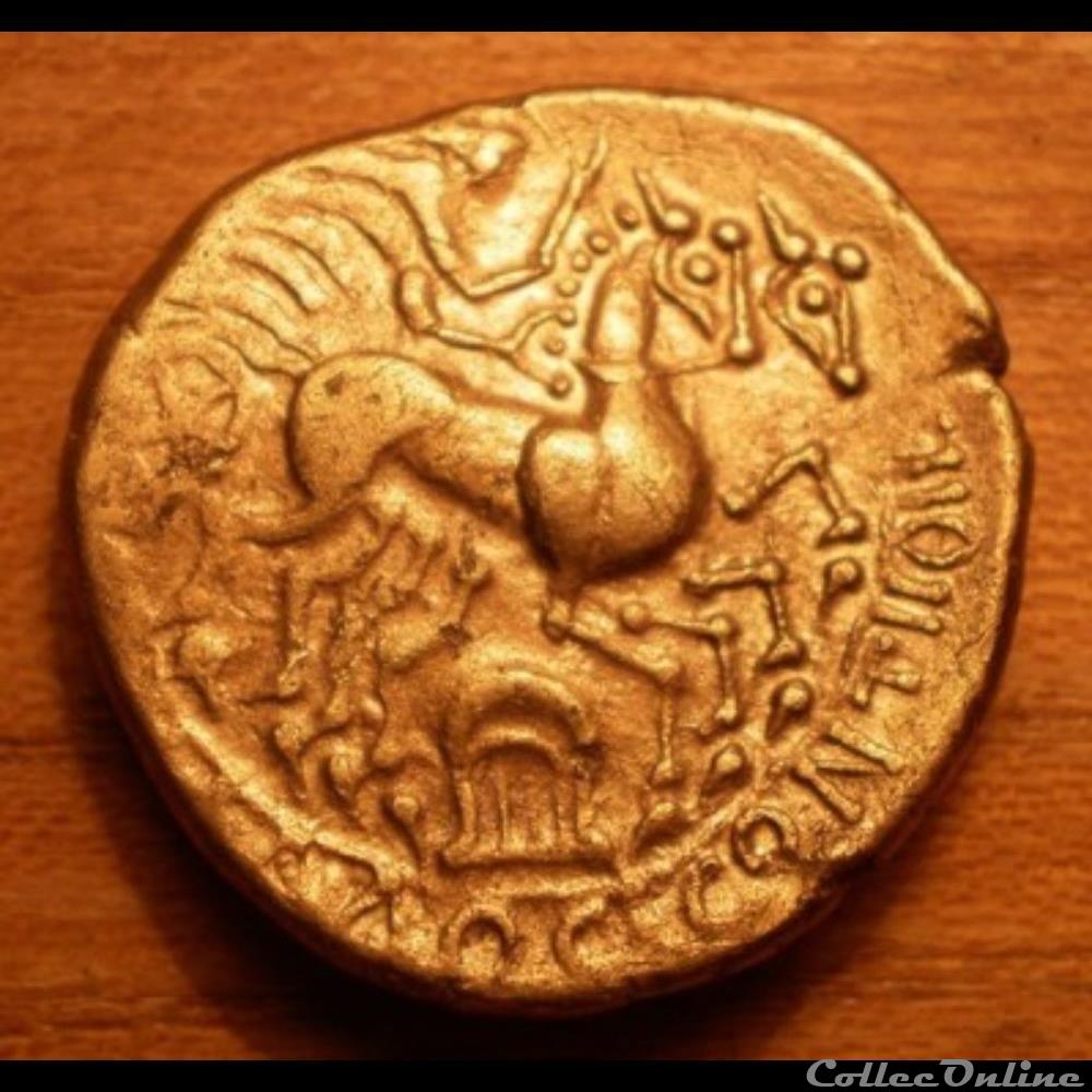 Série 490 DT 2526 Statère à la lyre inversée / légende KABALLOS CONTIIOIL monnaie antique gauloise serie 490 dt 2526 statere a la lyre inversee legende kaballos contiioil