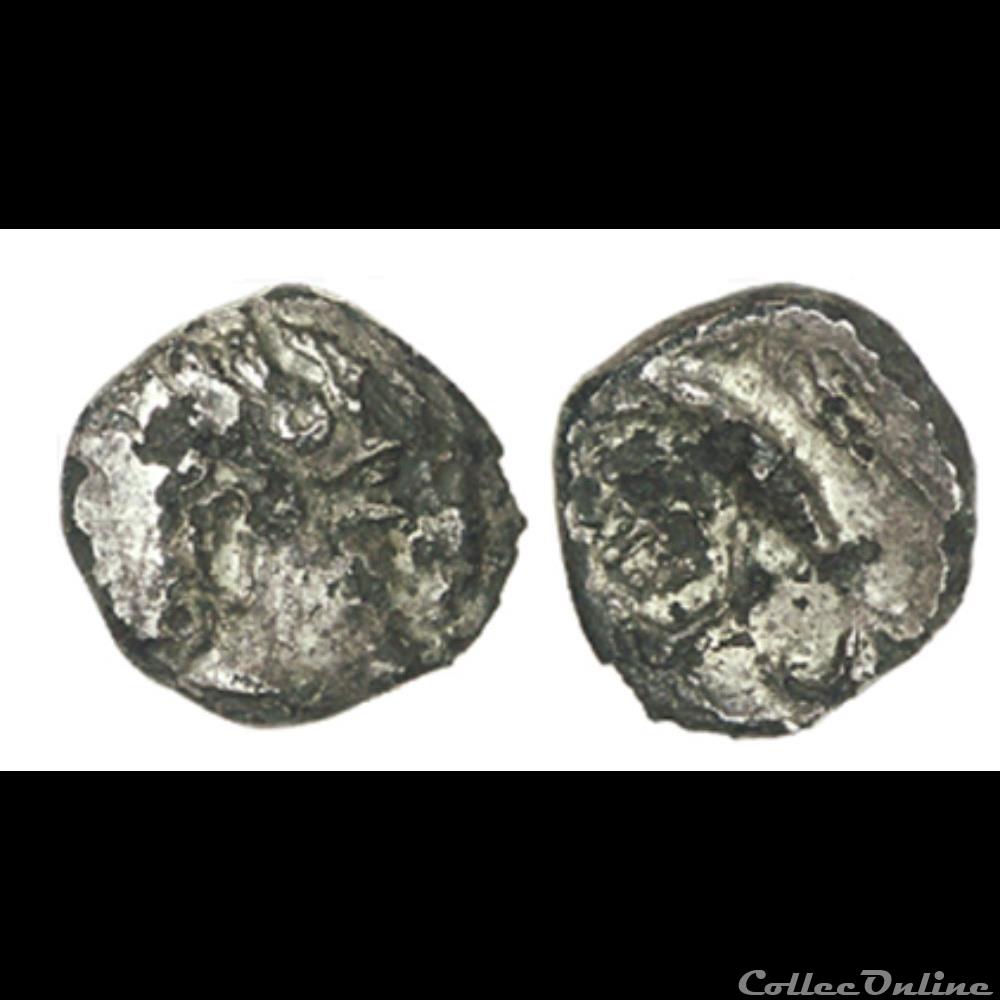 serie 505A DT 2570 var huitième de statère à l'aigle fourré monnaie antique gauloise serie 505a dt 2570 var huitieme de statere a aigle fourre