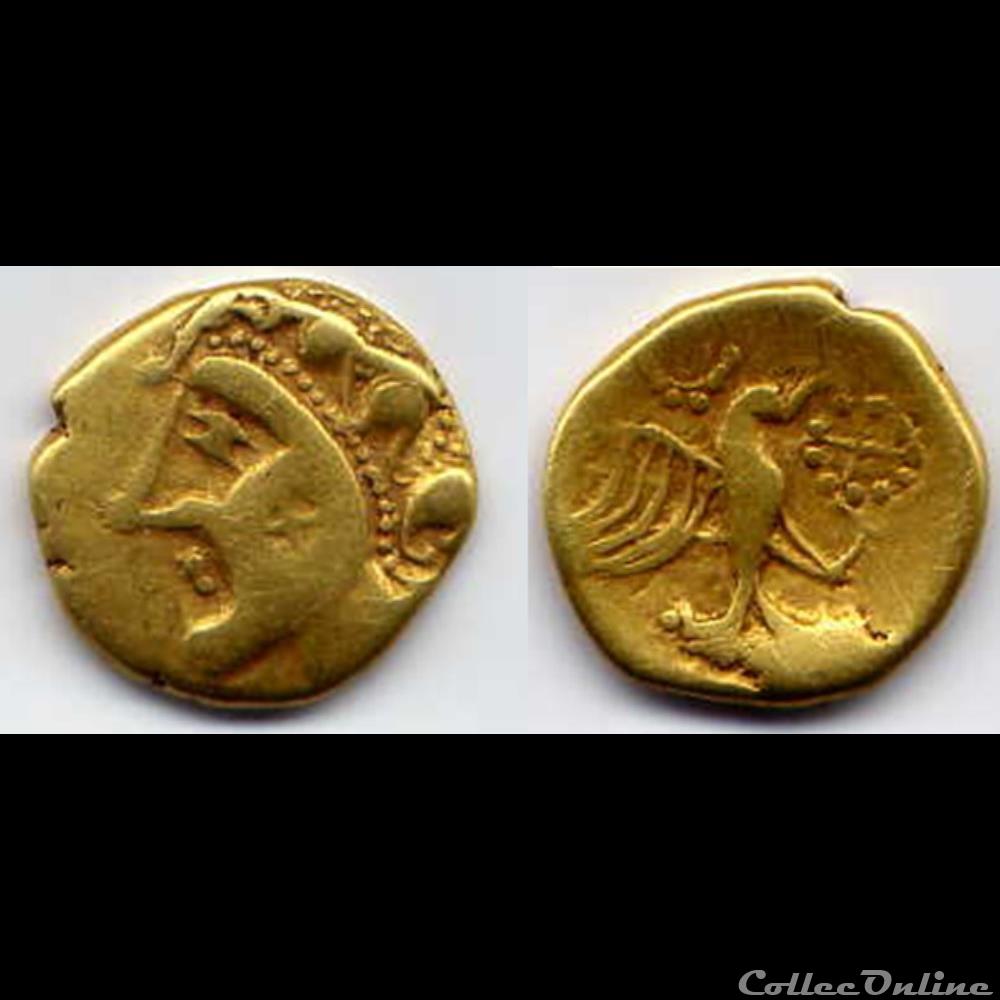 serie 505 hémistatère carnute à l'aigle monnaie antique gauloise serie 505 hemistatere carnute a aigle