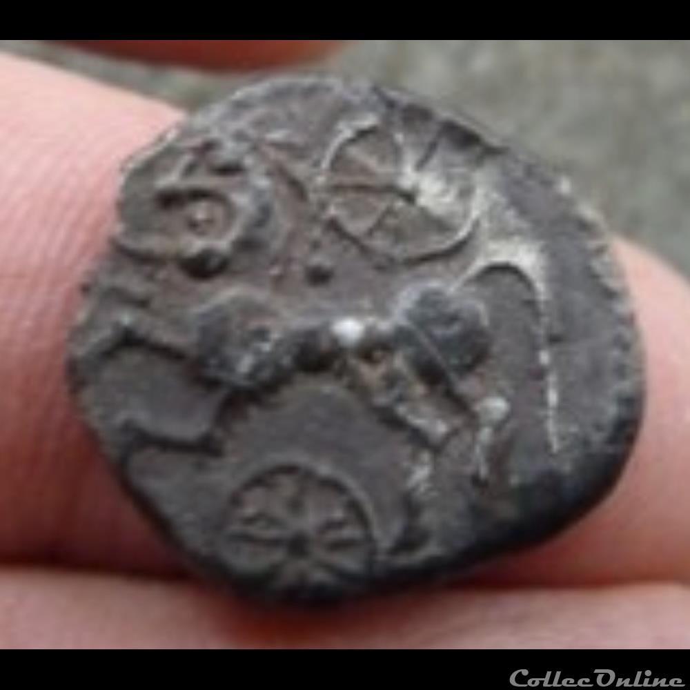 monnaie antique gauloise dt 670 drachme au cheval androcephale