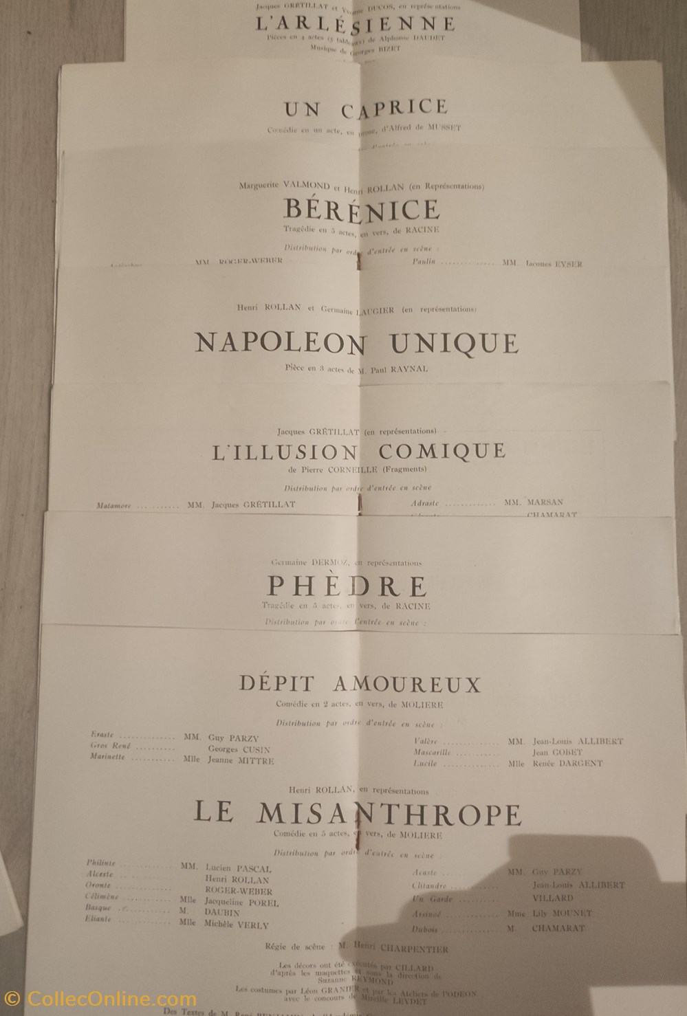 Programme theatre documents anciens programmes programme theatre