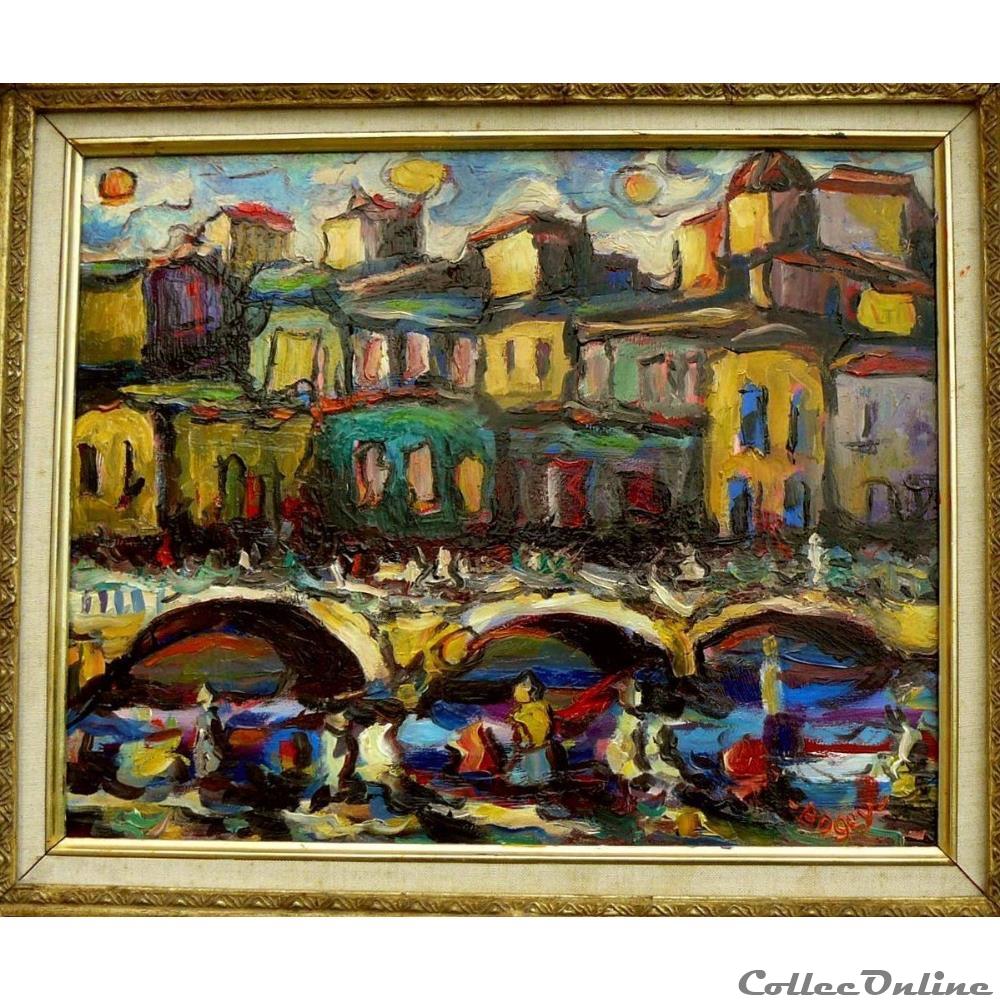 BOGEY A. -- LE SUD -- art antiquite tableaux huile bogey a le sud