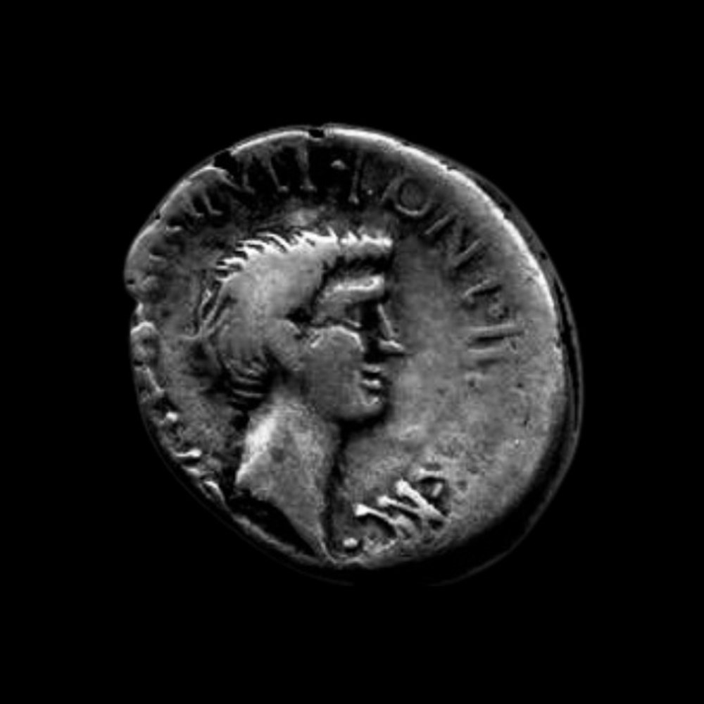coins ancient romans imperial republican marc antony and octavian ar denarius the second triumvirate