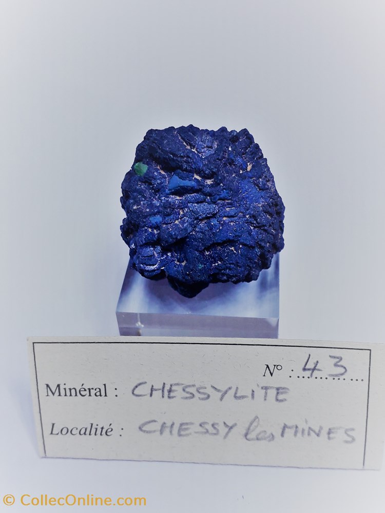 CHESSYLITE mineraux meteorites azurite chessylite