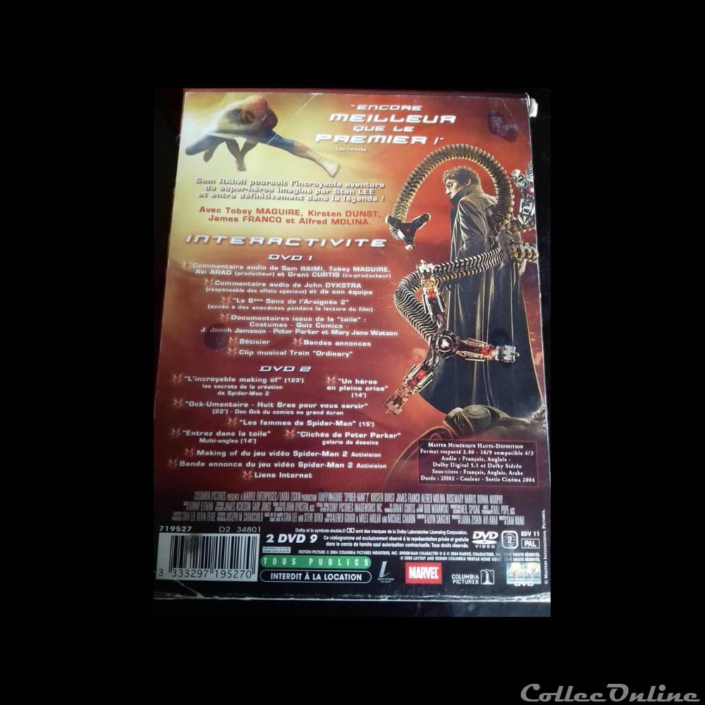 Spider-Man 2 - Edition Collector 2 DVD 4 film blu ray spider man 2 edition collector 2 dvd