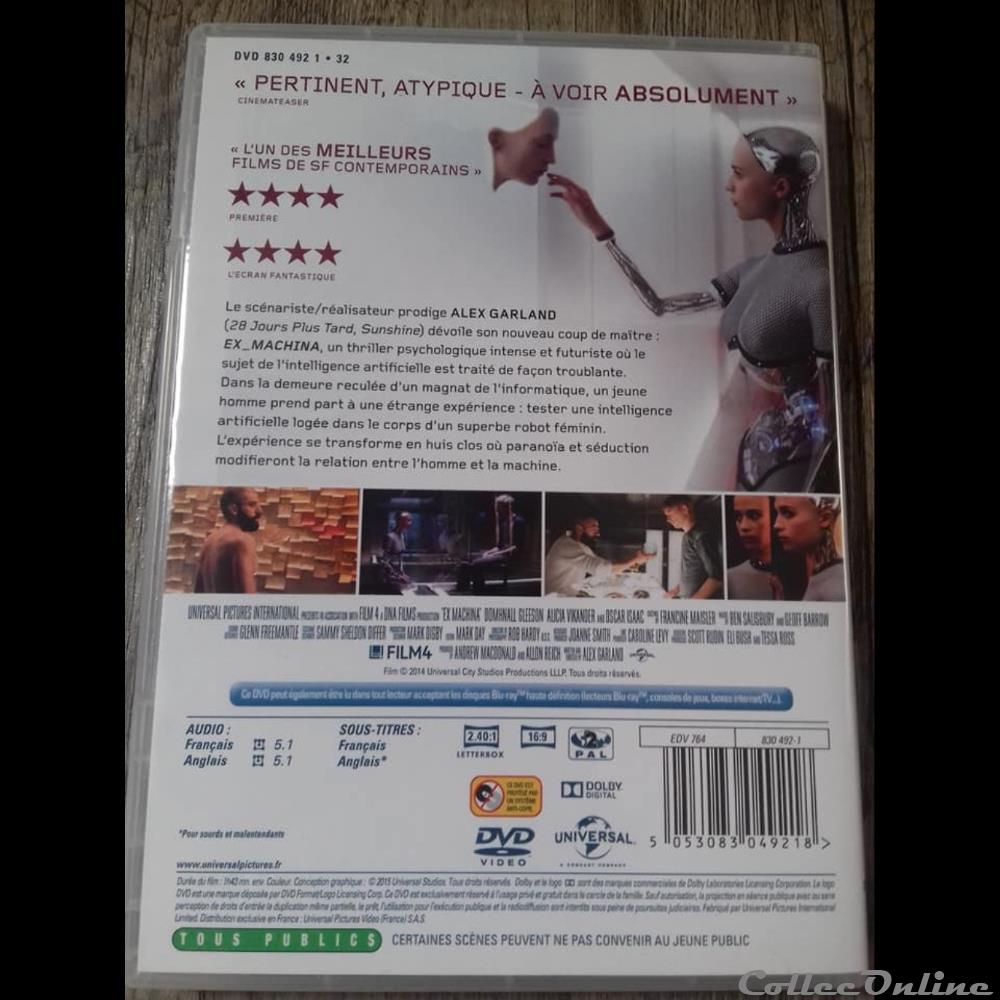 Ex machina - DVD Edition simple 3 film blu ray ex machina dvd edition simple