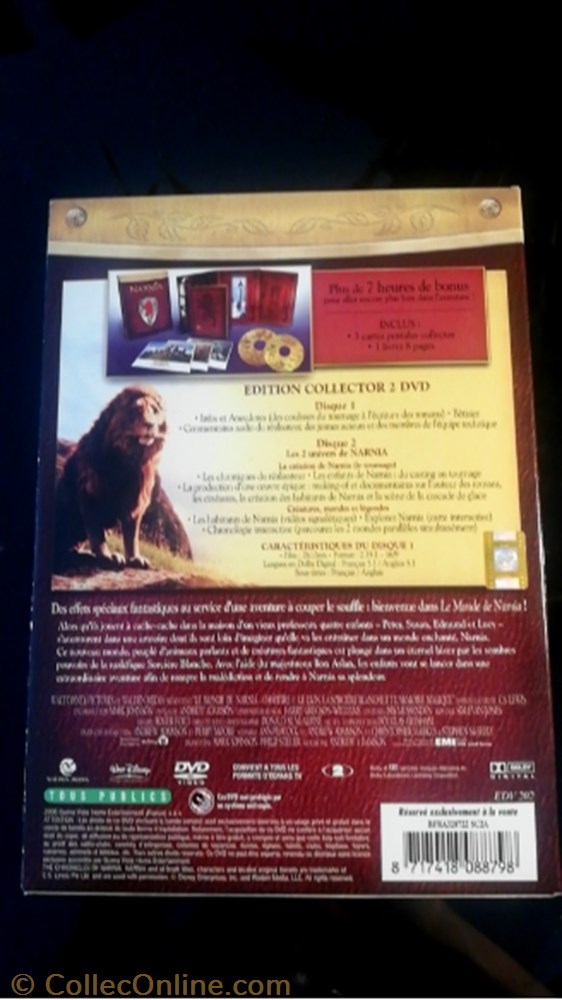 film blu ray le monde de narnia le lion la sorciere blanche et armoire magique edition collector 2 dvdo