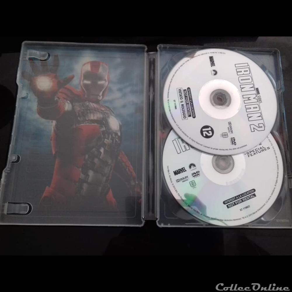 film blu ray iron man 2 edition collector 2 dvd boitier steelbook