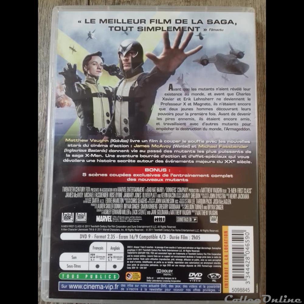 X-Men : Le Commencement - DVD Edition simple 3 film blu ray x men le commencement dvd edition simple
