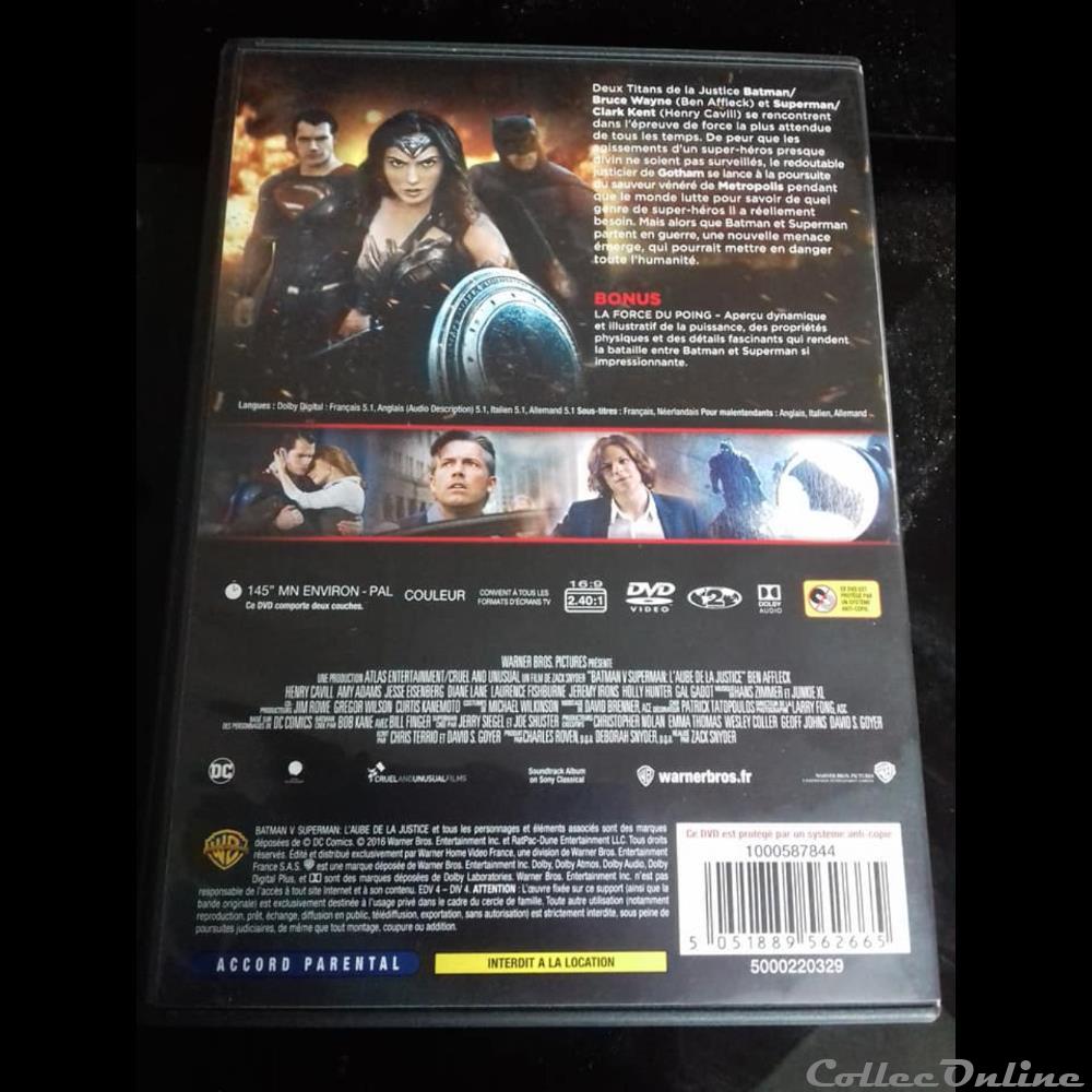 Batman v Superman : L'Aube de la justice - DVD Edition simple 3 film blu ray batman v superman aube de la justice dvd edition simple