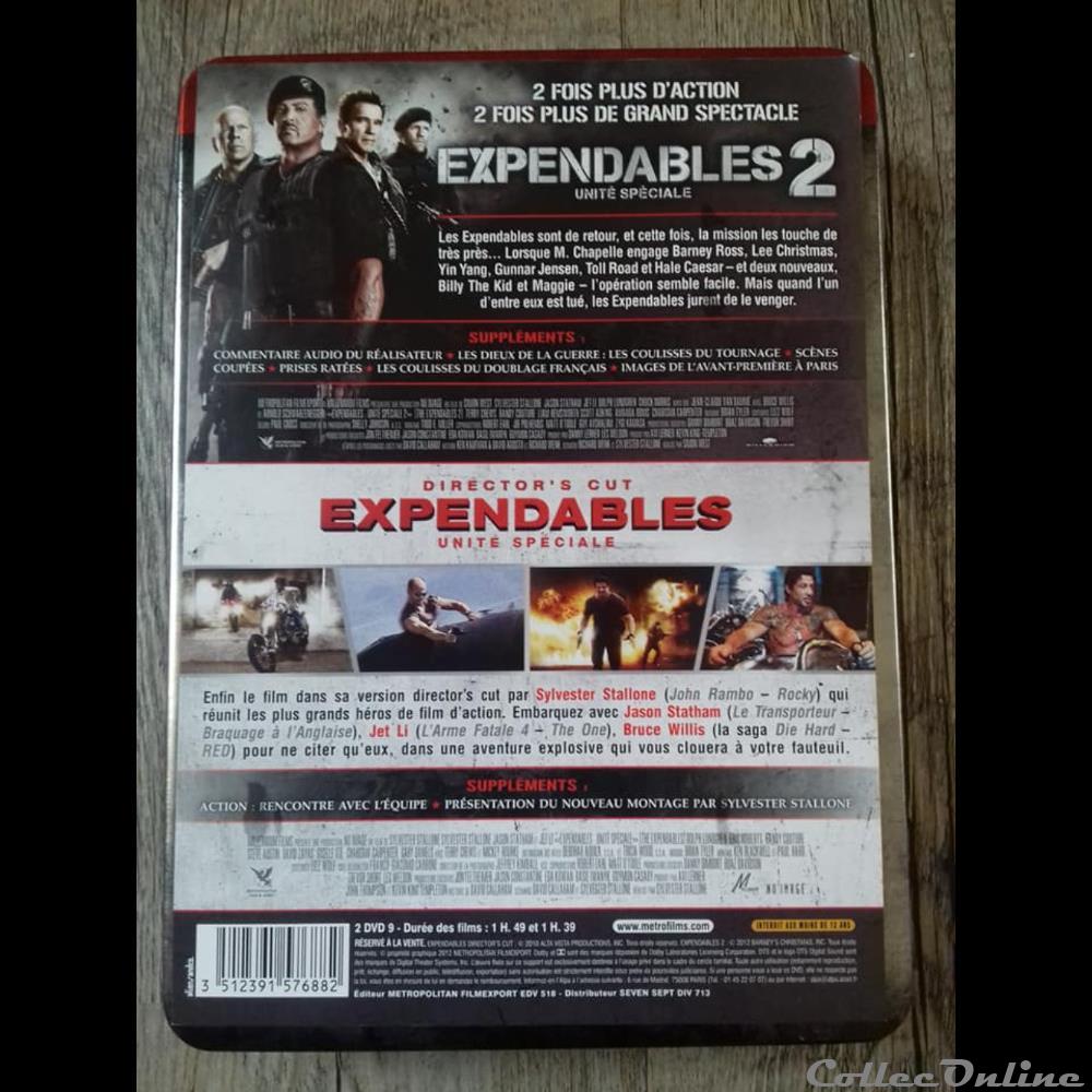 film blu ray expendables unite speciale coffret collector 2 dvd