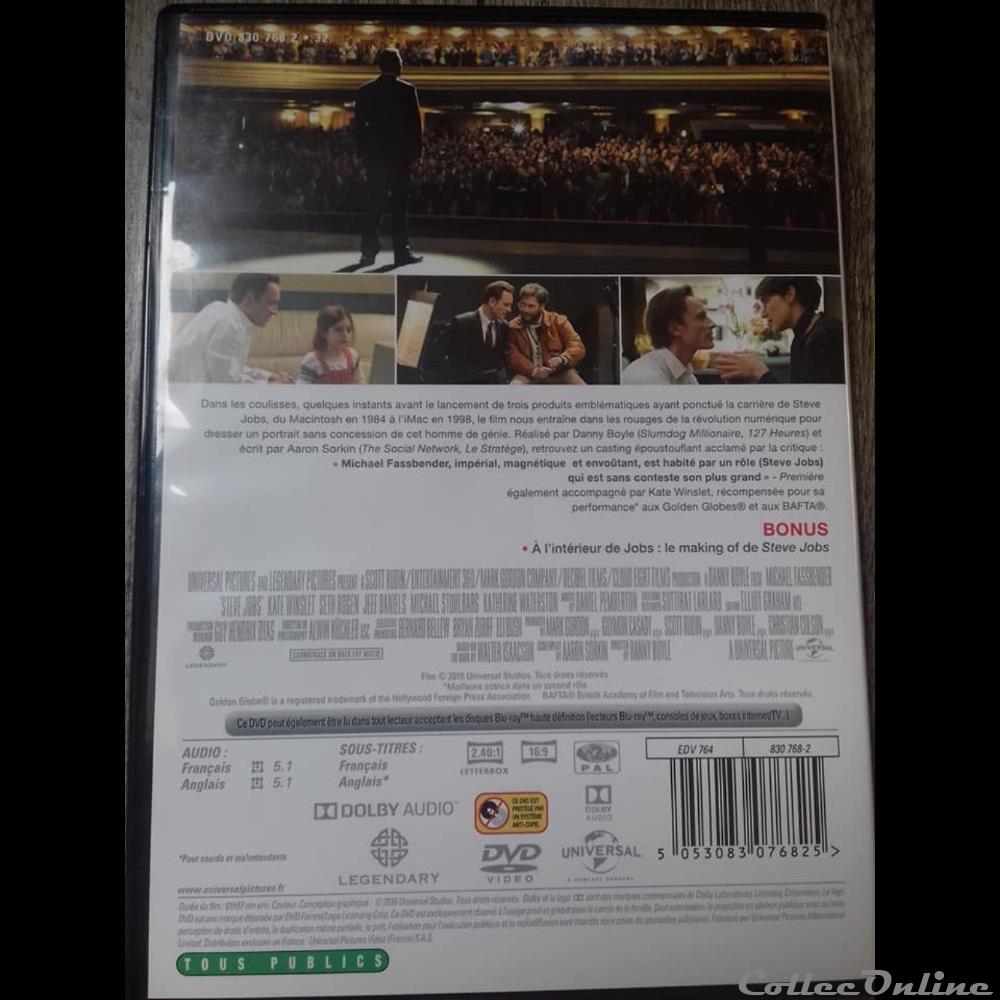 Steve Jobs - Edition simple 3 film dvd blu ray steve jobs edition simple