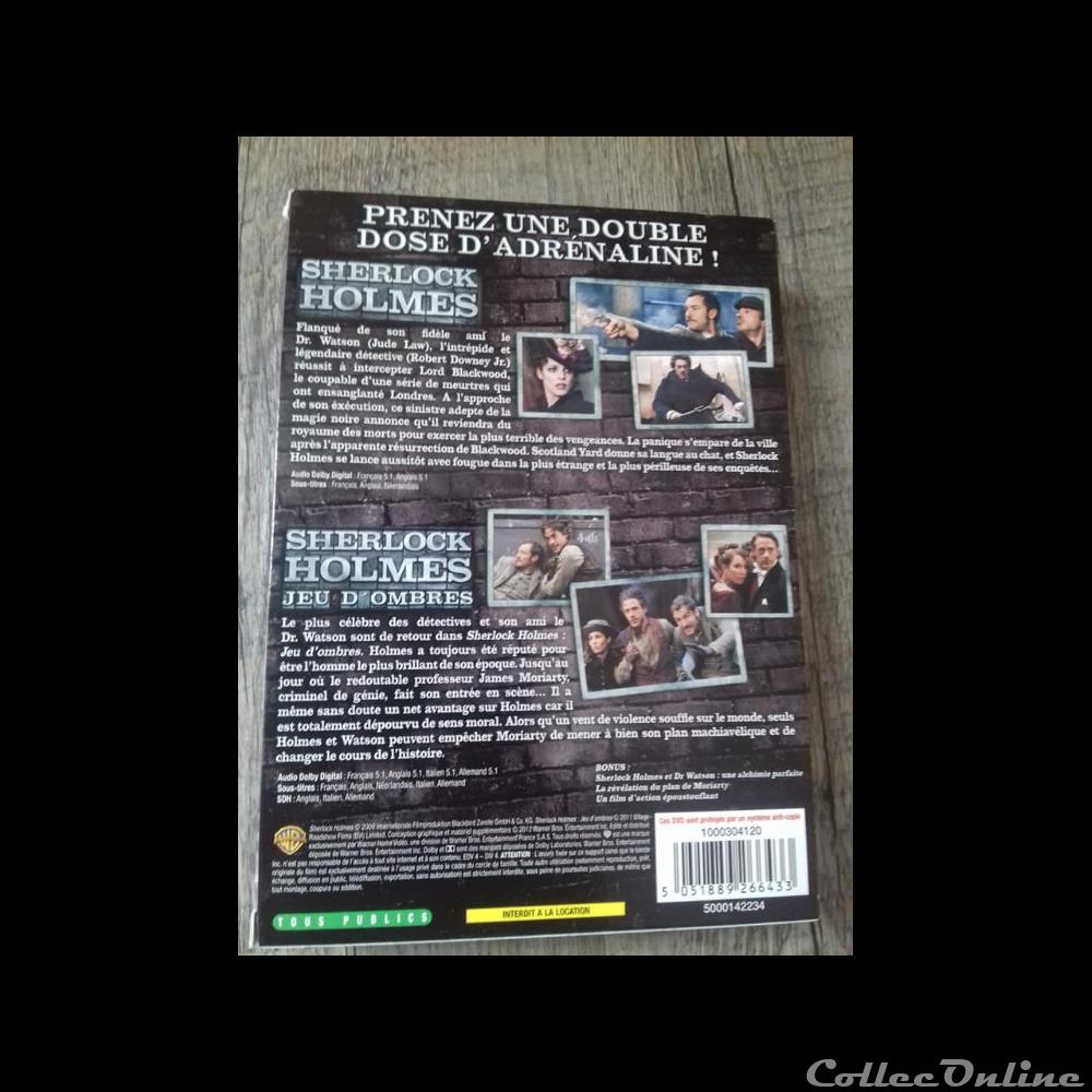 Sherlock Holmes & Sherlock Holmes : Jeu d'Ombres - Coffret 2 DVD 2 film blu ray sherlock holmes sherlock holmes jeu ombres coffret 2 dvd