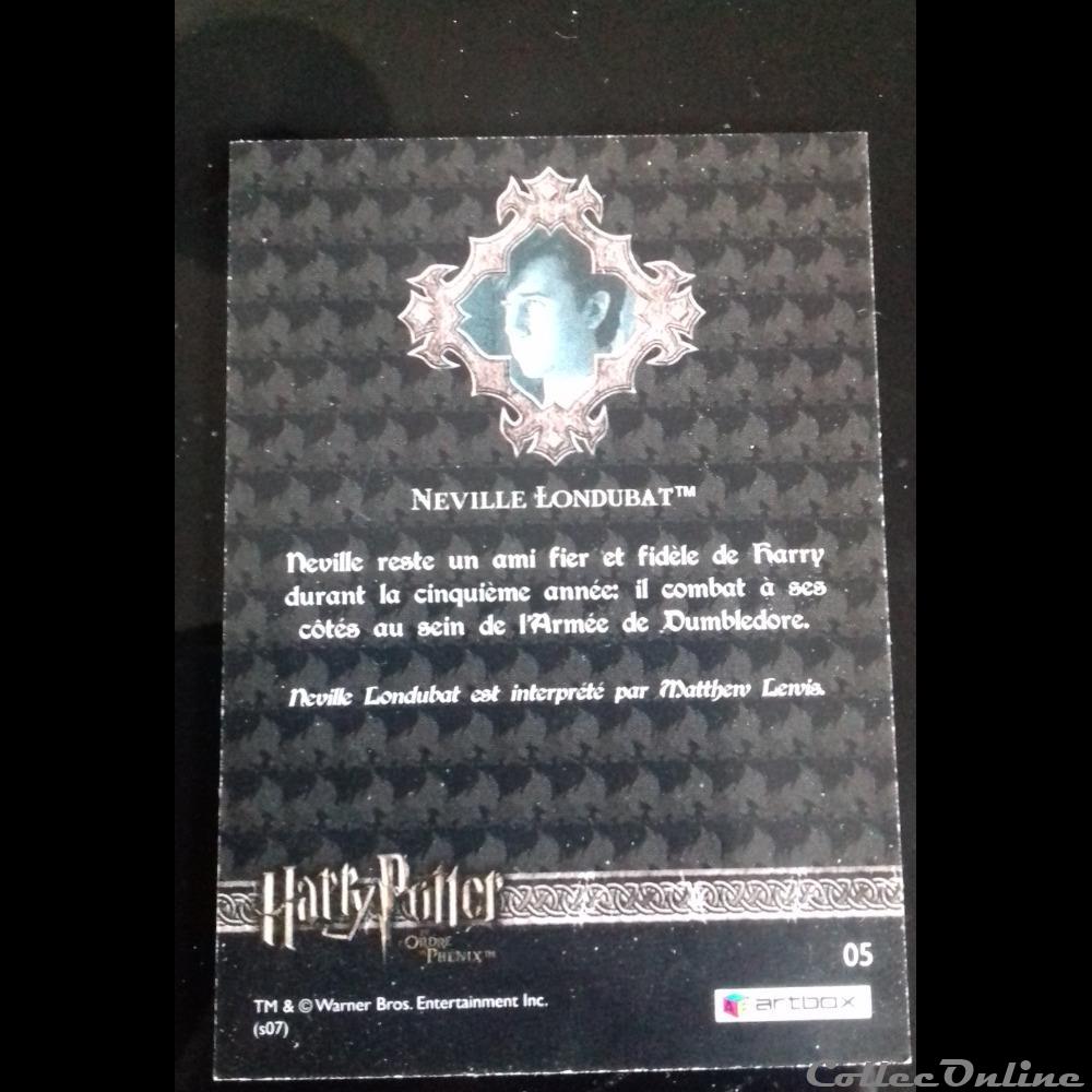 Harry Potter et l'Ordre du Phénix - 05 - Neville Londubat - Artbox - Carte à collectionner autre harry potter et ordre du phenix 05 neville londubat artbox carte a collectionner